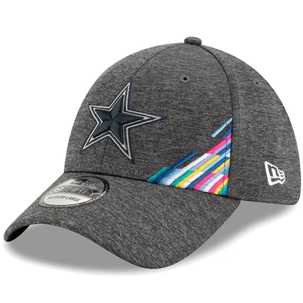 New Dallas Cowboys New Era Heather Gray 2019 Crucial Catch 39THIRTY‎ Flex Hat